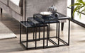CHI011 Nest Of 3 Tables Smoked Glass