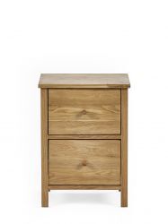 COX302 2 Drawer Bedside - Oak