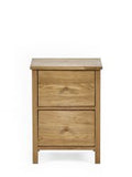 COX302 2 Drawer Bedside - Oak