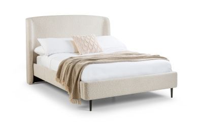 EDE002 Bouclé Bed 150Cm - Ivory