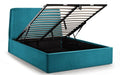 FRI052 Storage Ottoman Bed 150Cm - Teal