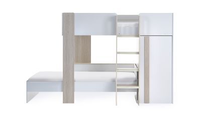 Bunk Bed - Pale Wood And White