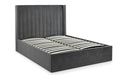 LAN006 Scalloped Headboard Storage Bed 180Cm - Grey