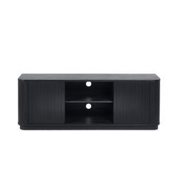 LOU010 Black Fluted Tv Unit