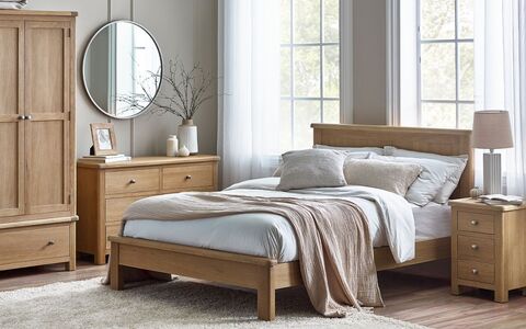 MEM002 Limed Oak 150Cm King Bed