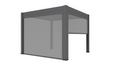Glass Fibre Pull Down Side Screen - 3m Grey