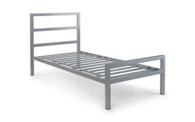 Metal Bed 90Cm - Silver