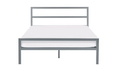 Metal Bed 120Cm - Silver