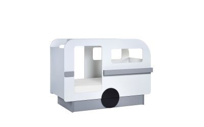TOU001 Caravan Bed - Vapor Grey And White